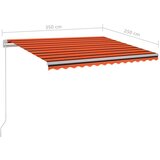  Ročno zložljiva tenda z LED lučmi 350x250 cm oranžna in rjava, (20803773) | Shoptok.si