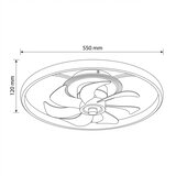 Brilagi LED stropni ventilator sa prigušivačem LED/66W/230V 55 cm bela/zlatna + daljinski upravljač | Eponuda.com