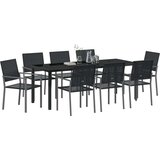  Set od 5 Crna PE Ratan čelik obložen prahom 54 x 62.5 x 89 cm | shoptok.hr