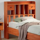 vidaXL Vzglavje s predelki voščeno rjavo 90 cm trdna borovina | Shoptok.si