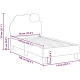  Posteljica za malčke z vzglavjem Modra 70 x 140 cm PU, (5000105741) | Shoptok.si
