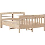 vidaXL Posteljni okvir brez vzmetnice 160x200 cm trdna borovina | Shoptok.si