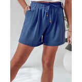 DStreet Spodenki damskie materiałowe SUMMER TRIP niebieskie | Shoptok.si
