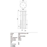  Redo 01-2050 - LED luster na sajli MADISON 8xLED/4W/230V zlatna | Eponuda.com
