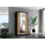 ADRK Furniture Garderobna omara z drsnimi vrati Ksawer - 100 cm | Shoptok.si