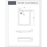 AQUAART tuš kada terra 7090R s oblogom pravokutna 700X900X195 | shoptok.hr