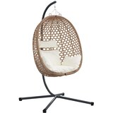  Viseća jaja stolica Svijetla krema 104 x 100 x 191 cm poliratan | shoptok.hr