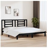  Posteljni okvir črn iz trdne borovine 200x200 cm | Shoptok.si