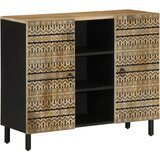 vidaXL Komoda 90x33,5x75 cm trden robusten mangov les in kovina | Shoptok.si