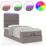vidaXL Otomanski posteljni okvir z vzmetnico taupe 100x200 cm blago | Shoptok.si