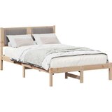 vidaXL Krevetni okvir s tapiciranim uzglavljem Sivo-smeđa 120 x 200 cm | shoptok.hr