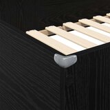  Okvir kreveta na kat s stolom s pohranom Crni hrast 90 x 190 cm | shoptok.hr