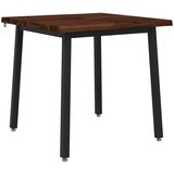 90 x 90 x 75 cm Čvrsto drvo akacije Tamno smeđa i crna | shoptok.hr