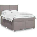 vidaXL Box spring postelja z vzmetnico taupe 140x190 cm blago, (21305947) | Shoptok.si