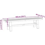 vidaXL Jedilna klop NOAIN 180x40x45 cm trdna borovina | Shoptok.si
