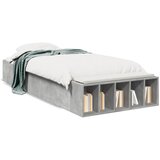 Maison Chic Posteljni okvir - Enojna postelja - Postelja za odrasle betonsko siv 75x190 cm inženirski les-J10328, (21772181) | Shoptok.si