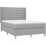  Krevet s oprugama i madracem svjetlosivi 140x190 cm od tkanine | shoptok.hr