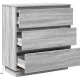  Noćni ormar s ladicama Siva 71 x 34,5 x 75 cm Konstruirano drvo | shoptok.hr