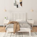  Zidno uzglavlje bijelo 106x3x63 cm od masivne borovine | shoptok.hr
