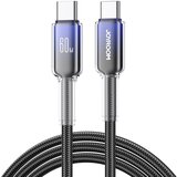 Joyroom KABEL USB-C NA USB-C 60W 1,2M CRYSTAL-CLEAR SERIJE ČRN, (22070577) | Shoptok.si