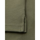 Ombre Men's polo shirt with zip neckline - olive | Shoptok.si