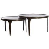 Light & Living Rjave okrogle mizice v kompletu 2 ks ø 75 cm Tobias – | Shoptok.si