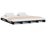 Krevet od paleta crni 120x190 cm od masivne borovine bračni | shoptok.hr