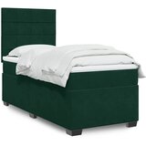 Box spring krevet s madracem tamnozeleni 100x200 cm baršunasti | shoptok.hr