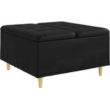  Otoman za pohranu s jastukom Crna 80 x 80 x 45 cm Umjetna koža | shoptok.hr