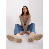 Wool Fashion Italia Sweater-AT-SW-2329.98P-dark beige Cene