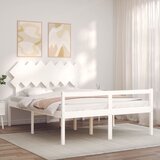  za starije s uzglavljem bijeli 140x190 cm masivnog drva | shoptok.hr