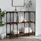The Living Store Konzolna mizica dimljen hrast 102x35x90 cm inženirski les - Konzolna Mizica, (21657698) | Shoptok.si