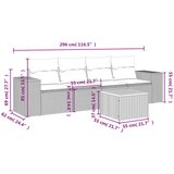  5-dijelni vrtni set sofa s jastucima bež od poliratana | shoptok.hr