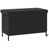  Vrtna kutija za pohranu s kotačima crna 110x55x73 cm | shoptok.hr