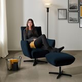 Dieter Knoll FOTELJ, temno modra tekstil | Shoptok.si