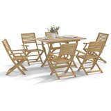 The Living Store Vrtna jedilna garnitura 7-delna trden akacijev les - Vrtna Jedilna Garnitura, (21672000) | Shoptok.si