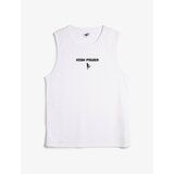 Koton Athletic Singlets with a Relaxed Cut Motto Printed Sleeveless Crew Neck. cene