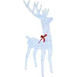  Reindeer vuče saonice Hladna bijela 70 x 26 x 130 cm Akril | shoptok.hr