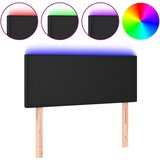 Maison Chic led posteljno vzglavje - vzglavna omarica - nočna omarica črno 100x5x78/88 cm umetno usnje, (21711581) Cene
