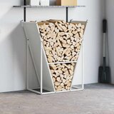 vidaXL Stalak za drva bijela 69,5x35x81 cm hladno valjani čelik | shoptok.hr