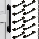  Set od 10 alu. ručki za namještaj 14 cm crna mat | shoptok.hr