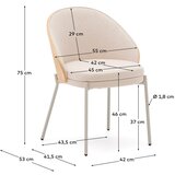 Kave Home Krem/u prirodnoj boji blagovaonska stolica Eamy – | shoptok.hr