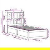  Posteljni okvir brez vzmetnice voščeno rjav 75x190 cm borovina, (21529252) | Shoptok.si