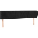 Maison Chic posteljno vzglavje - vzglavna omarica - nočna omarica z ušesi črno 163x23x78/88 cm žamet, (21710376) | Shoptok.si