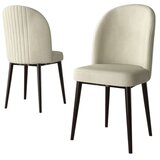 Hanah home set trpezarijskih stolica Aste 2 kom, krem tkanina Babyface, braon metalne noge | Eponuda.com