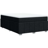 vidaXL Box spring postelja z vzmetnico črna 160x200 cm blago, (21308655) | Shoptok.si