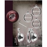 Fetish collection - mini kavez za penis s 3 zamjenjiva prstena za testise (srebrni) | shoptok.hr