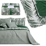 AmeliaHome Prekrivač Tropical Bonaire 220x240 cm, tamnozelena / bijela Slike