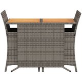  3-dijelni bistro set od poliratana s jastucima sivi | shoptok.hr