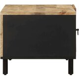 vidaXL Kava miza črna 80x50x40 cm Masivni neobdelan les Mango | Shoptok.si